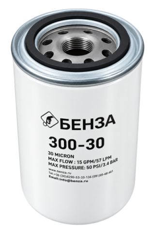Купити Паливний фільтр БЕНЗА 300-30, 30 мкм, 57 л/хв, аналог CIM-TEK 300-30