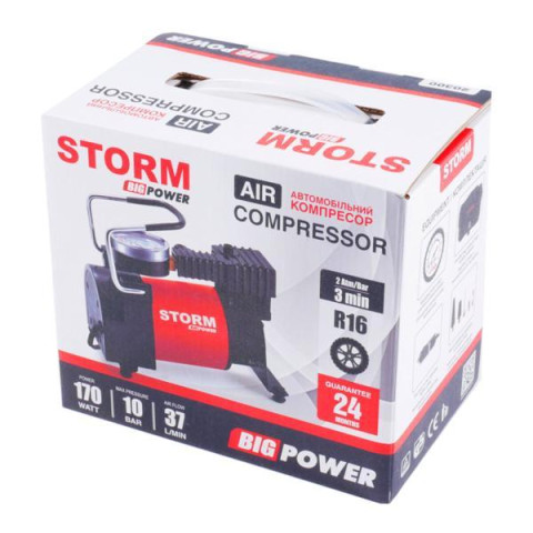 Купить Компресор автомобільний Storm Big Power 10 Атм 37 л/хв 170 Вт