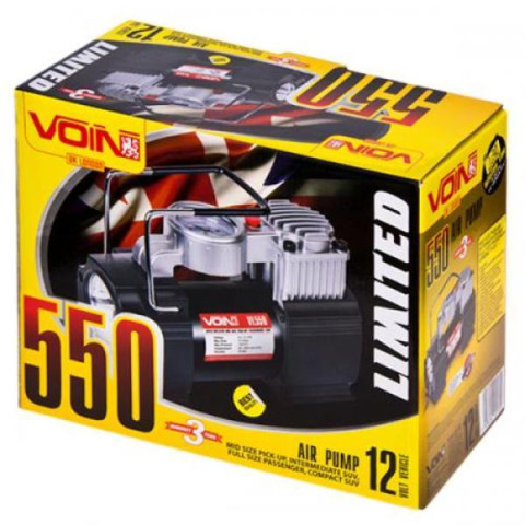 Купить Компресор автомобільний "VOIN" VL-550 150psi/15Amp/40л/прикур./дефлятор/перехідник на клеми
