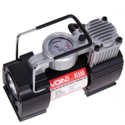 Купить Компресор автомобільний "VOIN" VL-550 150psi/15Amp/40л/прикур./дефлятор/перехідник на клеми
