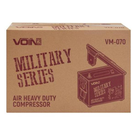 Купить Компресор автомобільний "VOIN" VM-070 "MILITARY SERIES" 150psi/25A/90л/клемми