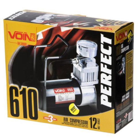 Купити Компресор автомобільний "VOIN" VP-610 150psi/23Amp/70л/клеми