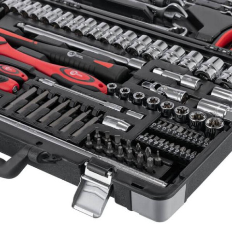 Набір інструментів, проф., 1/2" + 1/4", Cr-V, 119 од., головки: 4-32 мм, E4-E22, біти 43 од., ключі: цена отзывы Купить Набір інструментів, проф., 1/2" + 1/4", Cr-V, 119 од., головки: 4-32 мм, E4-E22, біти 43 од., ключі: