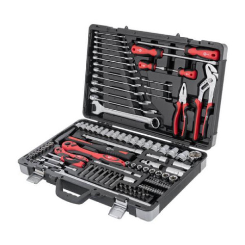 Набір інструментів, проф., 1/2" + 1/4", Cr-V, 119 од., головки: 4-32 мм, E4-E22, біти 43 од., ключі: цена отзывы Купить Набір інструментів, проф., 1/2" + 1/4", Cr-V, 119 од., головки: 4-32 мм, E4-E22, біти 43 од., ключі: