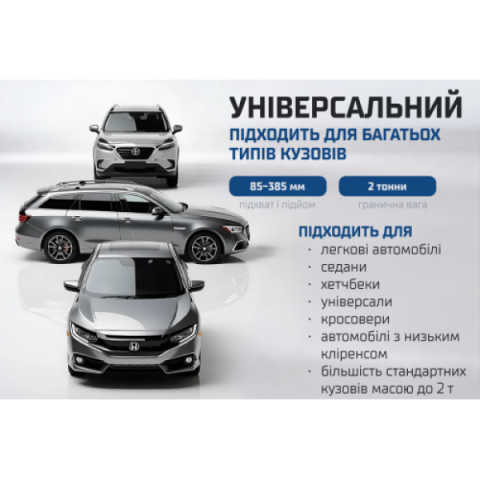 Купити Домкрат гідравл підк 2,5т в чемодані. min 85мм - max 385мм. з низьким підкатом 14,5кг (DP-25385K)