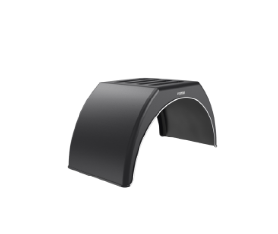 Купити Крило пластикове з білою смугою Domar DK3110, для вантажівки, причепа B = 260 мм (Італія) Domar Плас