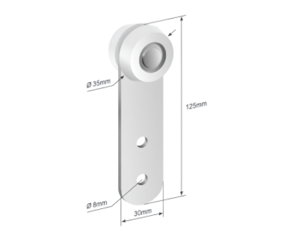 Купить Ролик бокової штори 35*30*116 Цинк Польща (1804300070)