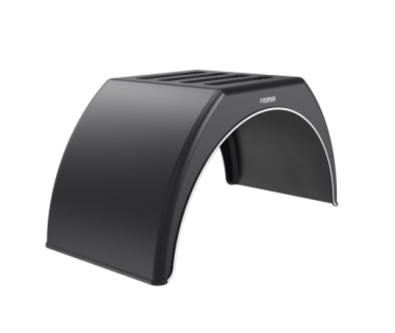 Купити Крило пластикове на причіп з білою смугою Domar DK3115, B=450 мм Domar Пластик Італія (DK3115)