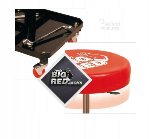 Купить Стілець автослюсаря регульований з полицею TORIN TR6201