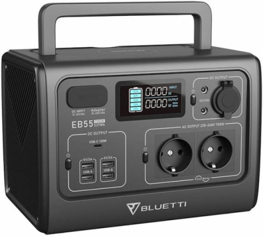 Купити Портативна зарядна станція Bluetti PowerOak EB55 537Wh, потужність 700 Вт.