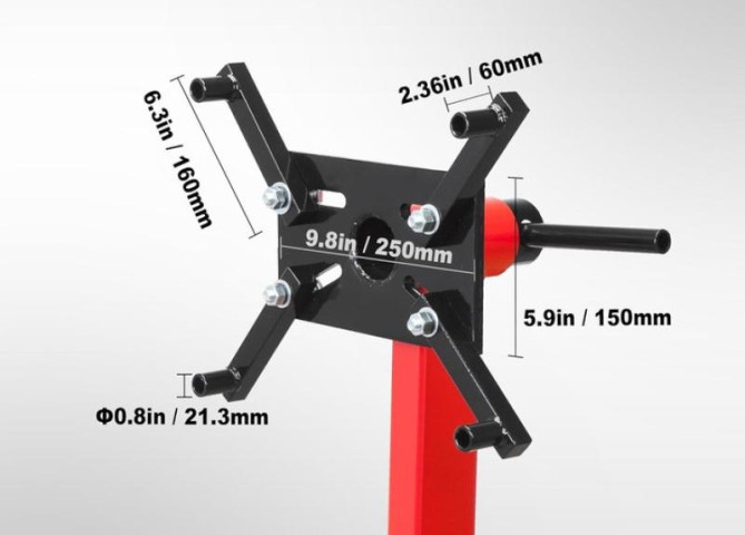 Купить Стенд ремонта двигателей складной поворотный (кантователь) 680кг TORIN T26801
