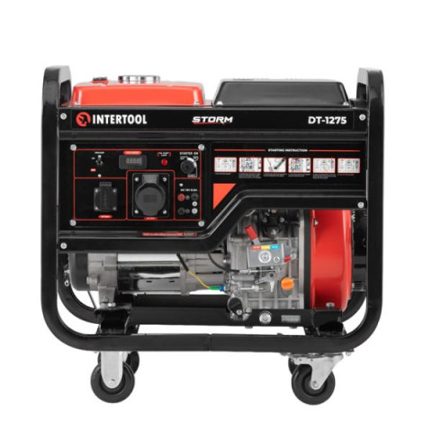 Купити Генератор дизельний 7,0/7,5 кВт, 220 В, 12,5 л, електро/ручний старт, мідна обмотка, STORM