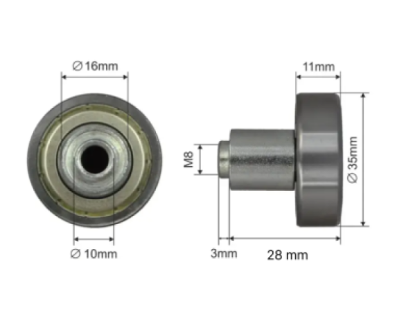 Купити Ролик зсувного даху 35*11*26 мм Alta Цинк Польща (1804324315)