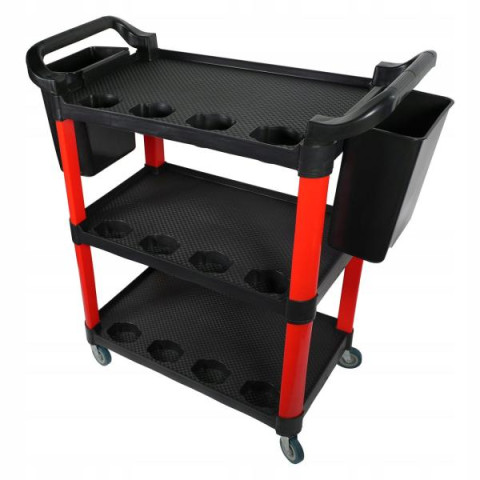 Купить Тележка инструментальная пластиковая (3 открытые полки,2 навесных ящика) (SF6006) G.I. KRAFT GI37105