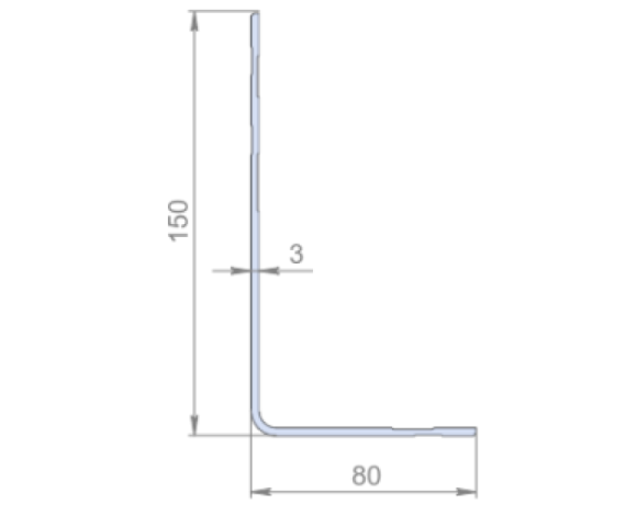 Купить Алюмінієвий профіль для бортів, 150х80 Алюміній Україна (2700678910)