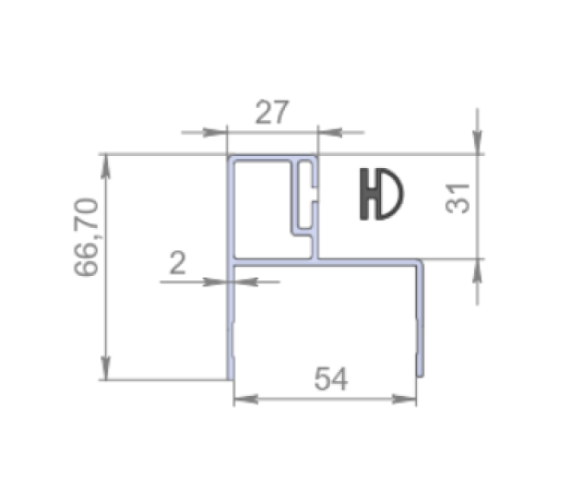 Купити Алюмінієвий профіль дверний Daken Алюміній Італія (2700678914)
