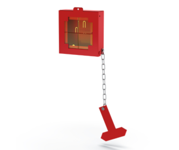 Купить Ключниця пожежна зі склом Daken Clavis Daken Порошкова фарба Італія (8A9002)