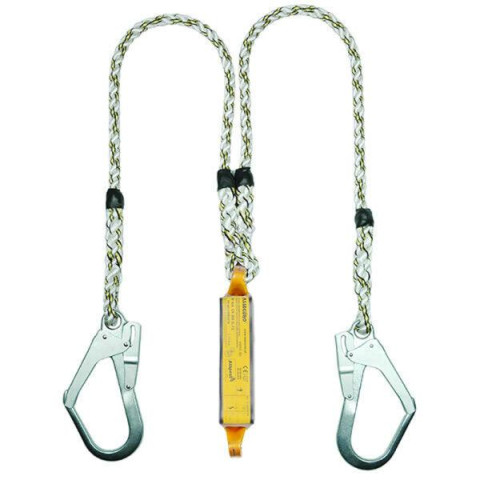 Купити Строп подвійний з поліамідного плетеного канату з амортизатором ABW2L T і карабінами 2xAJ590 / 1,7м 