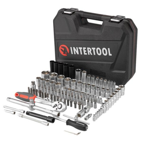 Купить Набір інструментів 1/2" & 1/4" 111од, IMPACT Cr-V головки подовжені 15,17,19,21,22 + подовжувач 125м