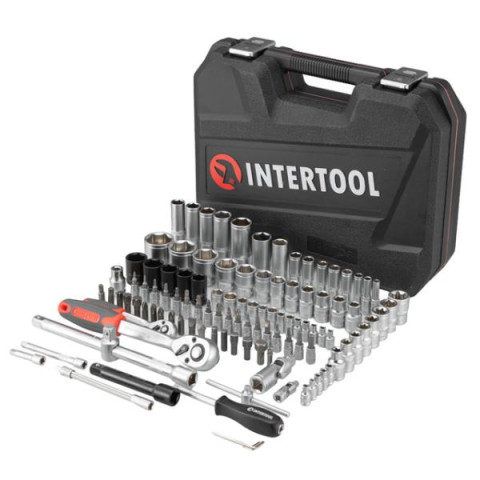 Купить Набір інструментів 1/2" & 1/4" 111од, IMPACT Cr-V головки 15,17,19,21,22 + подовжувач 125мм