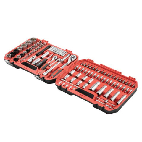 Купить Набір інструментів 1/2" & 1/4" 111од, IMPACT Cr-V головки 15,17,19,21,22 + подовжувач 125мм