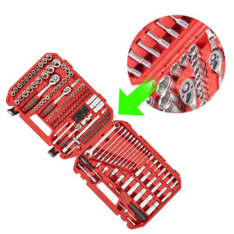 Купити Набір інструментів 1/2" & 3/8" & 1/4" 222од