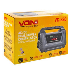 Купить Компресор автомобільний "VOIN" VC-220 116psi/10А/25л/AC /DC/Автостоп