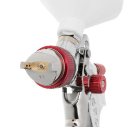 Купити Краскопульт пневматичний HVLP з трьома наборами форсунок - 1,3мм, 1,4мм, 1,7мм, пластиковий бачок, 3