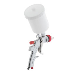Купити Краскопульт пневматичний HVLP з трьома наборами форсунок - 1,3мм, 1,4мм, 1,7мм, пластиковий бачок, 3