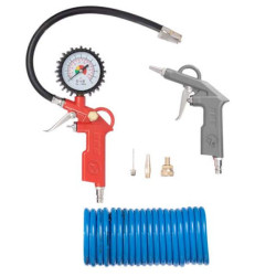 Купить Набір пневмоинструментів 6 одиниць, пістолет для накачування, продувальний пістолет, шланг поліурета