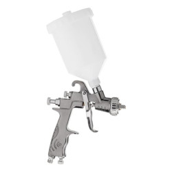 Купить Фарбопульт пневматичний LVLP, форсунка - 1.3 мм, з редуктором, пластиковий бачок - 600 мл, 2 бар