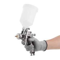 Купить Фарбопульт пневматичний LVLP, форсунка - 1.3 мм, з редуктором, пластиковий бачок - 600 мл, 2 бар