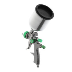 Купити Фарбопульт пневматичний LVLP GREEN професійний, форсунка - 1.3 мм, верхній металевий бачок - 600 мл,