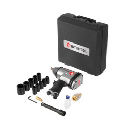 Купити Гайковерт пневматичний у кейсі + набір головок 17 од 1/2"