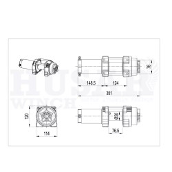 Купити Лебідка для квадроцикла Husar BST S 3500 LBS 1587 кг 24 В