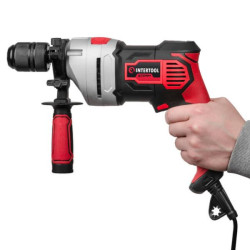 Купити Дриль ударний, 0,9 кВт, 0-2800 об/хв, 1,5-13 мм, металевий корпус редуктора, швидкозатискний патрон