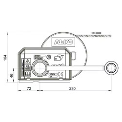 Купити Лебідка ручна AL-KO Optima 500 кг з фалом 7 м