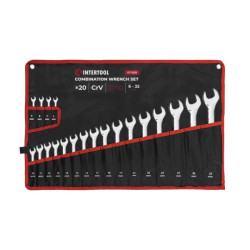 Купить Набір ключів комбінованих, 20 шт., 6-32 мм, професійні, DIN3113, чохол