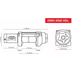 Купить Лебедка для квадроцикла электрическая Dragon Winch DWH 4500 HDL