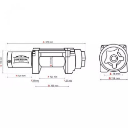 Купить Лебедка электрическая для ATV Dragon Winch DWH 4500 HDL synthetic