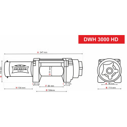 Купити Лебідка для квадроцикла електрична Dragon Winch DWH 3000 HD S