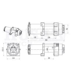 Купити Лебідка для квадроцикла Husar BST S 3500 lbs synthetic 1587 кг 12 В