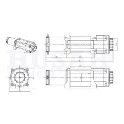 Купить Лебедка для квадроцикла Husar BST S 5500 LBS 2495 кг 12 В