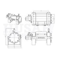 Купить Лебедка гидравлическая Husar BST HS 080LB 8000 кг