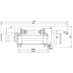 Купити Лебідка гідравлічна Hammer Winch HMW 3.6 PHT-EN 3550 кг алюмінієвий корпус