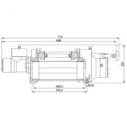 Купить Лебедка гидравлическая Hammer Winch HMW 4.3 PHT-EN 4300 кг алюминиевый корпус