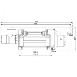 Купить Лебедка гидравлическая Hammer Winch HMW 4.3 PHT-EN 4300 кг алюминиевый корпус