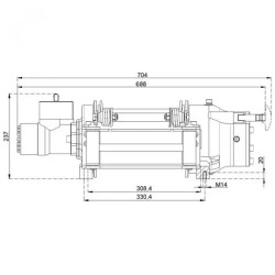 Купити Лебідка гідравлічна Hammer Winch HMW 5.0 PHT 5000 кг алюмінієвий корпус