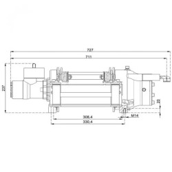 Купити Лебідка гідравлічна Hammer Winch HMW 5.0 PHT-ST 5000 кг сталевий корпус