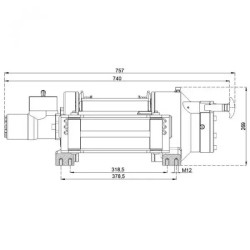 Купити Лебідка гідравлічна Hammer Winch HMW 5.6 PHT-EN 5600 кг алюмінієвий корпус